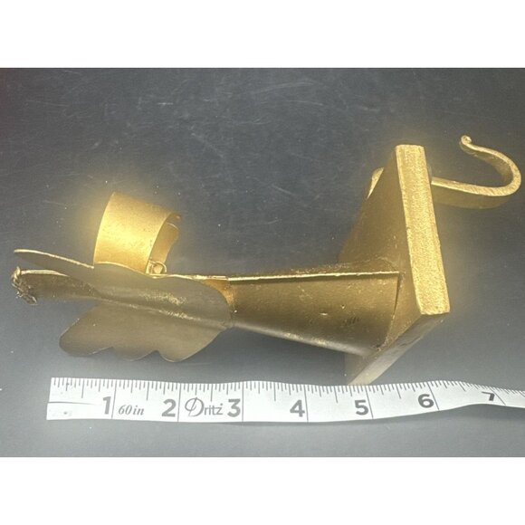 Pier One Gold Metal Angel w/ Star Christmas Stocking Holder Hanger Set Of 2 - Picture 6 of 8